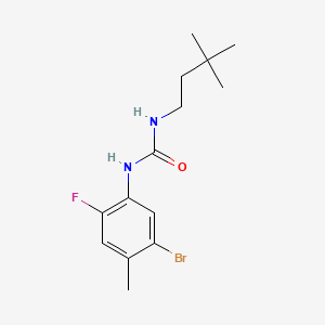 molecular formula C14H20BrFN2O B8107102 1-(5-Bromo-2-fluoro-4-methylphenyl)-3-(3,3-dimethylbutyl)urea 