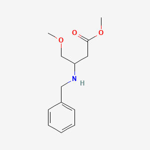 molecular formula C13H19NO3 B8107105 Methyl 3-(benzylamino)-4-methoxybutanoate 