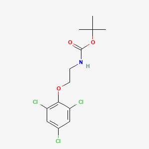 molecular formula C13H16Cl3NO3 B8107110 tert-Butyl (2-(2,4,6-trichlorophenoxy)ethyl)carbamate 