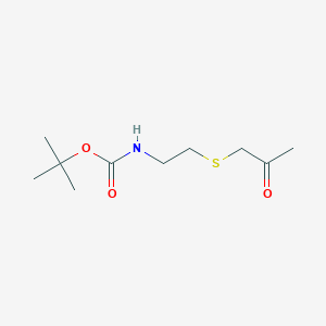 molecular formula C10H19NO3S B8107141 Tert-butyl (2-((2-oxopropyl)thio)ethyl)carbamate 