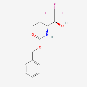 molecular formula C14H18F3NO3 B8107187 n-[(1s,2s)-3,3,3-Trifluoro-2-hydroxy-1-(isopropyl)propyl]-carbamic acid benzyl ester 