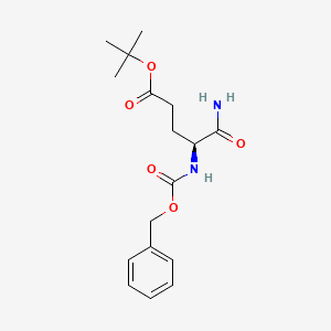 molecular formula C17H24N2O5 B8107199 (S)-tert-butyl 5-amino-4-(((benzyloxy)carbonyl)amino)-5-oxopentanoate 