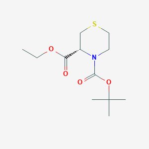 molecular formula C12H21NO4S B8107214 (S)-4-Tert-Butyl 3-Ethyl Thiomorpholine-3,4-Dicarboxylate CAS No. 2007919-61-9