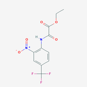 molecular formula C11H9F3N2O5 B8107243 Ethyl [2-nitro-4-(trifluoromethyl)anilino](oxo)acetate CAS No. 54166-79-9