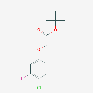 molecular formula C12H14ClFO3 B8107248 叔丁基 2-(4-氯-3-氟苯氧基)乙酸酯 