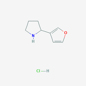 molecular formula C8H12ClNO B8107268 2-(Furan-3-yl)pyrrolidine hydrochloride 