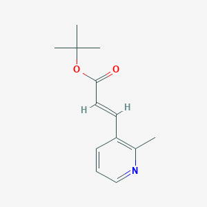 molecular formula C13H17NO2 B8107282 (E)-Tert-butyl3-(2-methylpyridin-3-YL)acrylate 