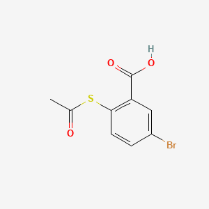 molecular formula C9H7BrO3S B8107291 2-(Acetylthio)-5-bromobenzoic acid 