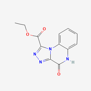 molecular formula C12H10N4O3 B8107328 Ethyl 4-oxo-4,5-dihydro-[1,2,4]triazolo[4,3-A]quinoxaline-1-carboxylate 