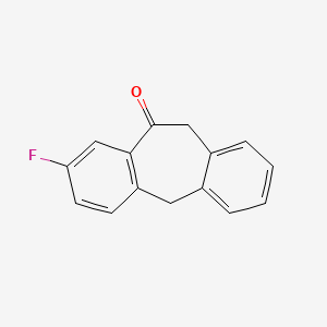 molecular formula C15H11FO B8107372 8-Fluoro-5H-dibenzo[a,d][7]annulen-10(11H)-one CAS No. 543741-44-2