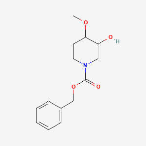 molecular formula C14H19NO4 B8107418 Benzyl 3-hydroxy-4-methoxypiperidine-1-carboxylate 