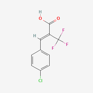 molecular formula C10H6ClF3O2 B8107439 (Z)-2-(Trifluoromethyl)-3-(4-chlorophenyl)acrylic acid 