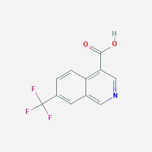 molecular formula C11H6F3NO2 B8107448 7-(Trifluoromethyl)isoquinoline-4-carboxylic acid 