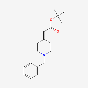 molecular formula C18H25NO2 B8107474 Tert-butyl 2-(1-benzylpiperidin-4-ylidene)acetate 
