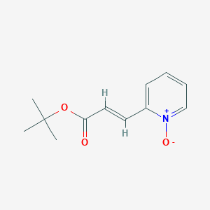 molecular formula C12H15NO3 B8107494 2-(3-Oxo-3-tert-butoxy-1-propenyl)pyridine 1-oxide 