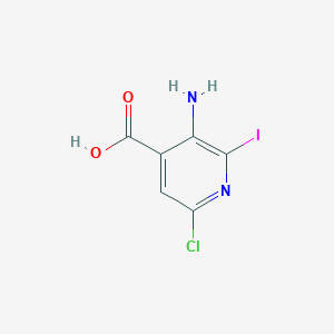 molecular formula C6H4ClIN2O2 B8107508 3-Amino-6-chloro-2-iodoisonicotinic acid 