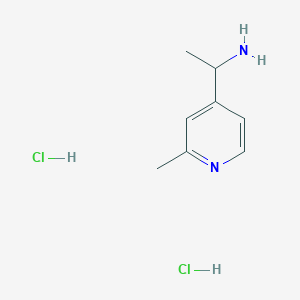 molecular formula C8H14Cl2N2 B8107519 1-(2-Methylpyridin-4-YL)ethan-1-amine dihydrochloride 