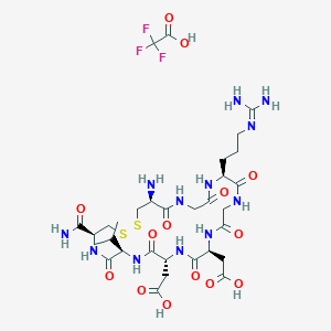 molecular formula C31H49F3N12O14S2 B8107680 Lxw7 (tfa) 