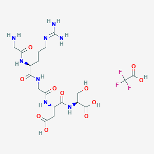molecular formula C19H31F3N8O11 B8107685 Gly-Arg-Gly-Asp-Ser TFA 