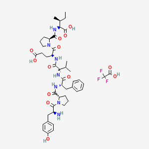 molecular formula C46H62F3N7O13 B8107691 H-Tyr-Pro-Phe-Val-Glu-Pro-Ile-OH.TFA 