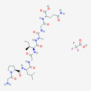molecular formula C33H54F3N9O12 B8107695 Gplgiagq (tfa) 