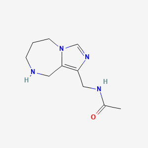 molecular formula C10H16N4O B8107720 N-((6,7,8,9-Tetrahydro-5H-Imidazo[1,5-A][1,4]Diazepin-1-Yl)Methyl)Acetamide 