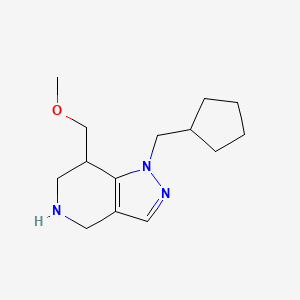 molecular formula C14H23N3O B8107737 1-(Cyclopentylmethyl)-7-(methoxymethyl)-4,5,6,7-tetrahydro-1H-pyrazolo[4,3-c]pyridine 