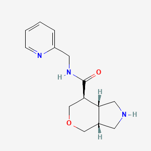 molecular formula C14H19N3O2 B8107744 rel-(3aR,7S,7aR)-N-(pyridin-2-ylmethyl)octahydropyrano[4,3-c]pyrrole-7-carboxamide 