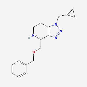 molecular formula C17H22N4O B8107802 4-((Benzyloxy)methyl)-1-(cyclopropylmethyl)-4,5,6,7-tetrahydro-1H-[1,2,3]triazolo[4,5-c]pyridine 