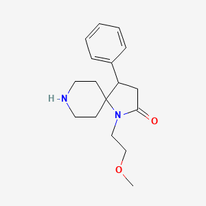 molecular formula C17H24N2O2 B8107806 1-(2-Methoxyethyl)-4-phenyl-1,8-diazaspiro[4.5]decan-2-one 