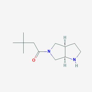 molecular formula C12H22N2O B8107809 1-(cis-Hexahydropyrrolo[3,4-b]pyrrol-5(1H)-yl)-3,3-dimethylbutan-1-one 