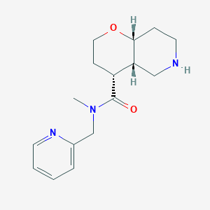 molecular formula C16H23N3O2 B8107822 rel-(4R,4aS,8aR)-N-methyl-N-(pyridin-2-ylmethyl)octahydro-2H-pyrano[3,2-c]pyridine-4-carboxamide 