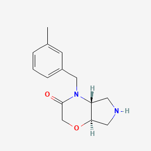 molecular formula C14H18N2O2 B8107860 rel-(4aR,7aR)-4-(3-methylbenzyl)hexahydropyrrolo[3,4-b][1,4]oxazin-3(2H)-one 