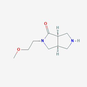 molecular formula C9H16N2O2 B8107878 (3aS,6aR)-2-(2-methoxyethyl)hexahydropyrrolo[3,4-c]pyrrol-1(2H)-one 