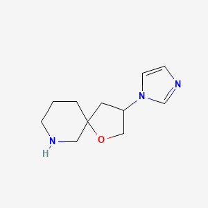 molecular formula C11H17N3O B8107903 3-(1H-Imidazol-1-yl)-1-oxa-7-azaspiro[4.5]decane 