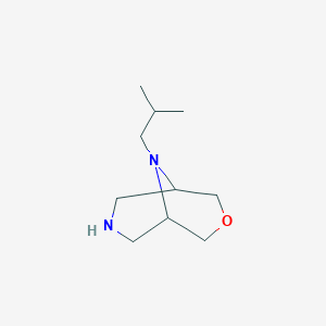 molecular formula C10H20N2O B8107912 9-Isobutyl-3-oxa-7,9-diazabicyclo[3.3.1]nonane 