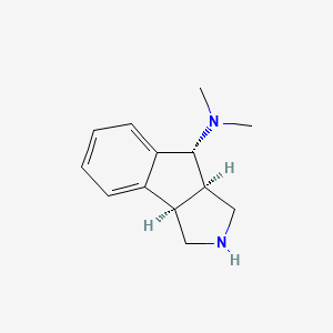 molecular formula C13H18N2 B8107913 rel-(3aR,8R,8aR)-N,N-dimethyl-1,2,3,3a,8,8a-hexahydroindeno[2,1-c]pyrrol-8-amine 