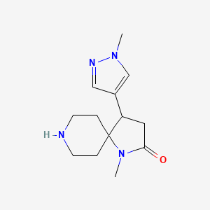 molecular formula C13H20N4O B8107924 1-Methyl-4-(1-methyl-1H-pyrazol-4-yl)-1,8-diazaspiro[4.5]decan-2-one 