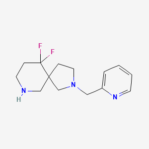 molecular formula C14H19F2N3 B8107933 10,10-Difluoro-2-(pyridin-2-ylmethyl)-2,7-diazaspiro[4.5]decane 
