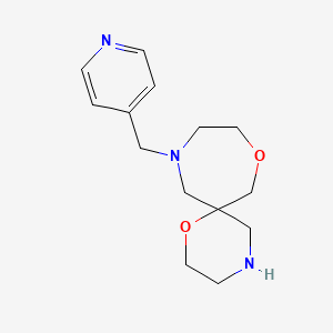 molecular formula C14H21N3O2 B8107939 11-(Pyridin-4-ylmethyl)-1,8-dioxa-4,11-diazaspiro[5.6]dodecane 