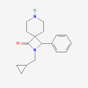 molecular formula C17H22N2O B8107967 2-(Cyclopropylmethyl)-3-phenyl-2,7-diazaspiro[3.5]nonan-1-one 