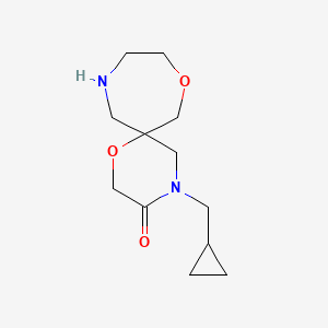 molecular formula C12H20N2O3 B8107970 4-(Cyclopropylmethyl)-1,8-dioxa-4,11-diazaspiro[5.6]dodecan-3-one 