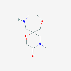 molecular formula C10H18N2O3 B8107972 4-Ethyl-1,8-dioxa-4,11-diazaspiro[5.6]dodecan-3-one 