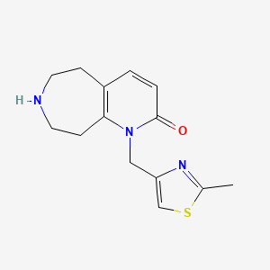 molecular formula C14H17N3OS B8107976 1-((2-Methylthiazol-4-Yl)Methyl)-6,7,8,9-Tetrahydro-1H-Pyrido[2,3-D]Azepin-2(5H)-One 