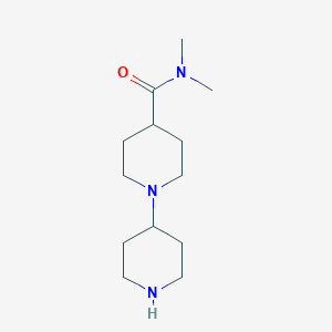 molecular formula C13H25N3O B8107991 CN(C(=O)C1Ccn(CC1)C1ccncc1)C 