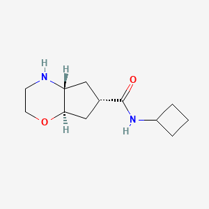 molecular formula C12H20N2O2 B8108019 rel-(4aR,6S,7aR)-N-cyclobutyloctahydrocyclopenta[b][1,4]oxazine-6-carboxamide 