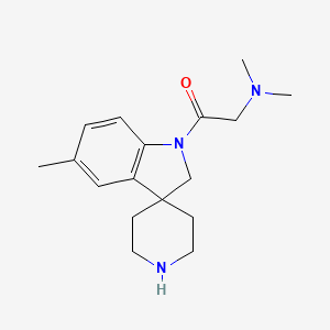 molecular formula C17H25N3O B8108041 2-(Dimethylamino)-1-(5-methylspiro[indoline-3,4'-piperidin]-1-yl)ethanone 