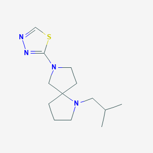 molecular formula C13H22N4S B8108052 2-(1-Isobutyl-1,7-diazaspiro[4.4]nonan-7-yl)-1,3,4-thiadiazole 