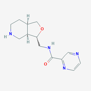 molecular formula C13H18N4O2 B8108072 N-(((3S,3Ar,7Ar)-Octahydrofuro[3,4-C]Pyridin-3-Yl)Methyl)Pyrazine-2-Carboxamide 