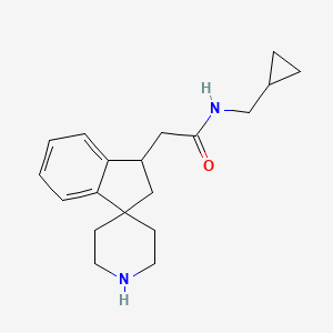 molecular formula C19H26N2O B8108099 N-(Cyclopropylmethyl)-2-(2,3-Dihydrospiro[Indene-1,4'-Piperidine]-3-Yl)Acetamide 